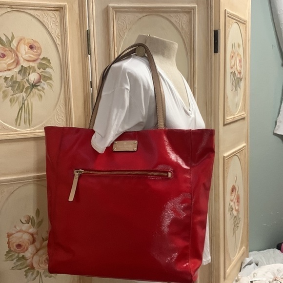 Kate Spade Kerryn Fulton Street Tote patent leather red wkru1704 - Picture 9 of 12